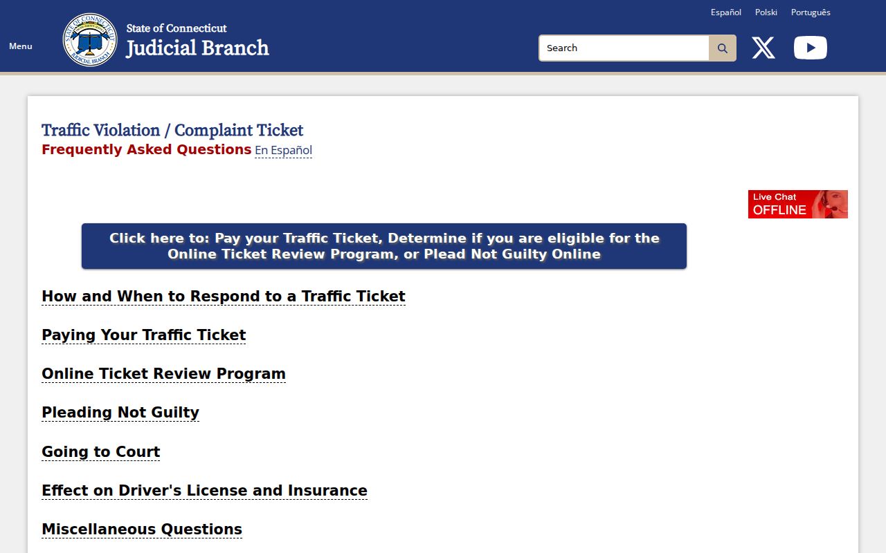New Haven traffic warrant and ticket court process